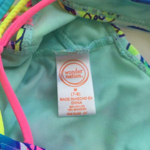 Wonder Nation one piece swimsuit 7-8 - Picture 5 of 5